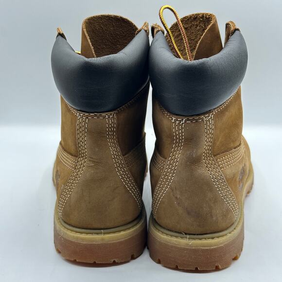 TIMBERLAND Premium 6 Inch Waterproof Leather Boots Wheat Women Sz 7.5 $180 - Picture 5 of 8